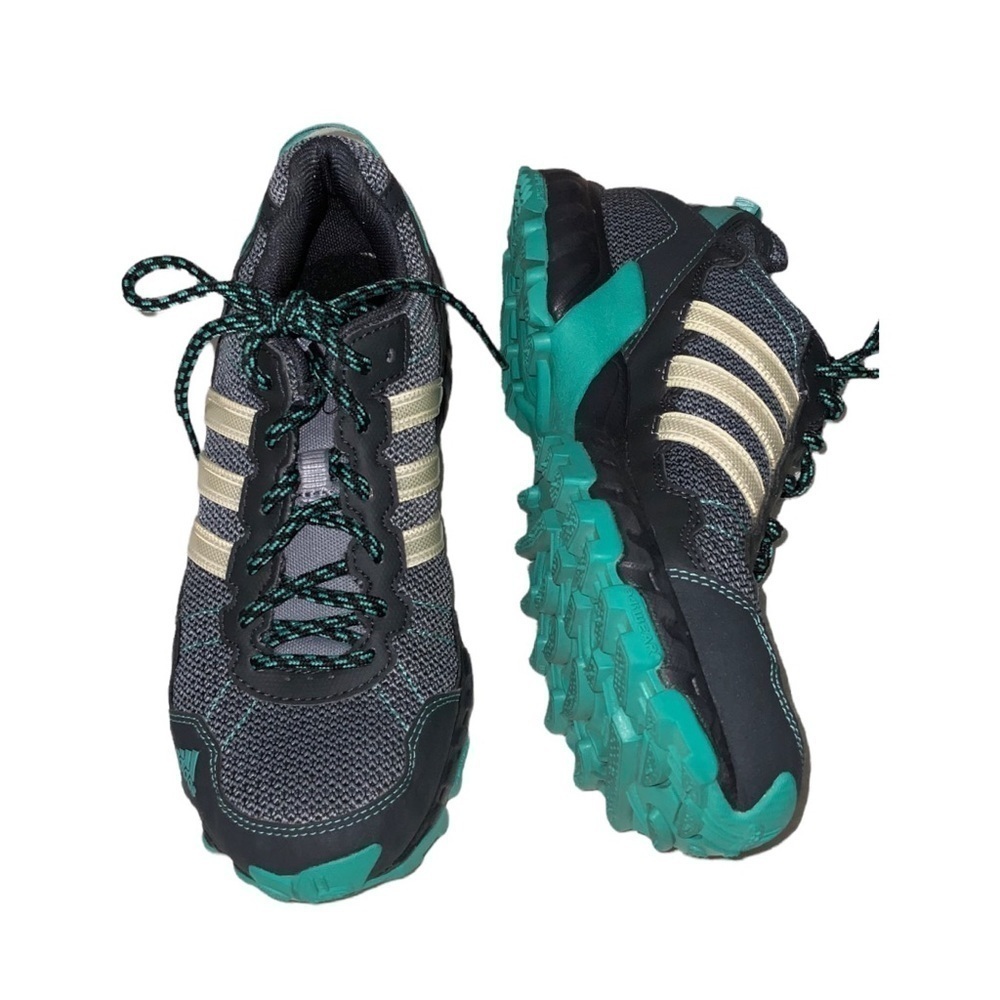 NEW Adidas PYV 702001 Green & Gray Mesh Lace Up Reflectors Running Shoes 6.5 - Picture 15 of 15